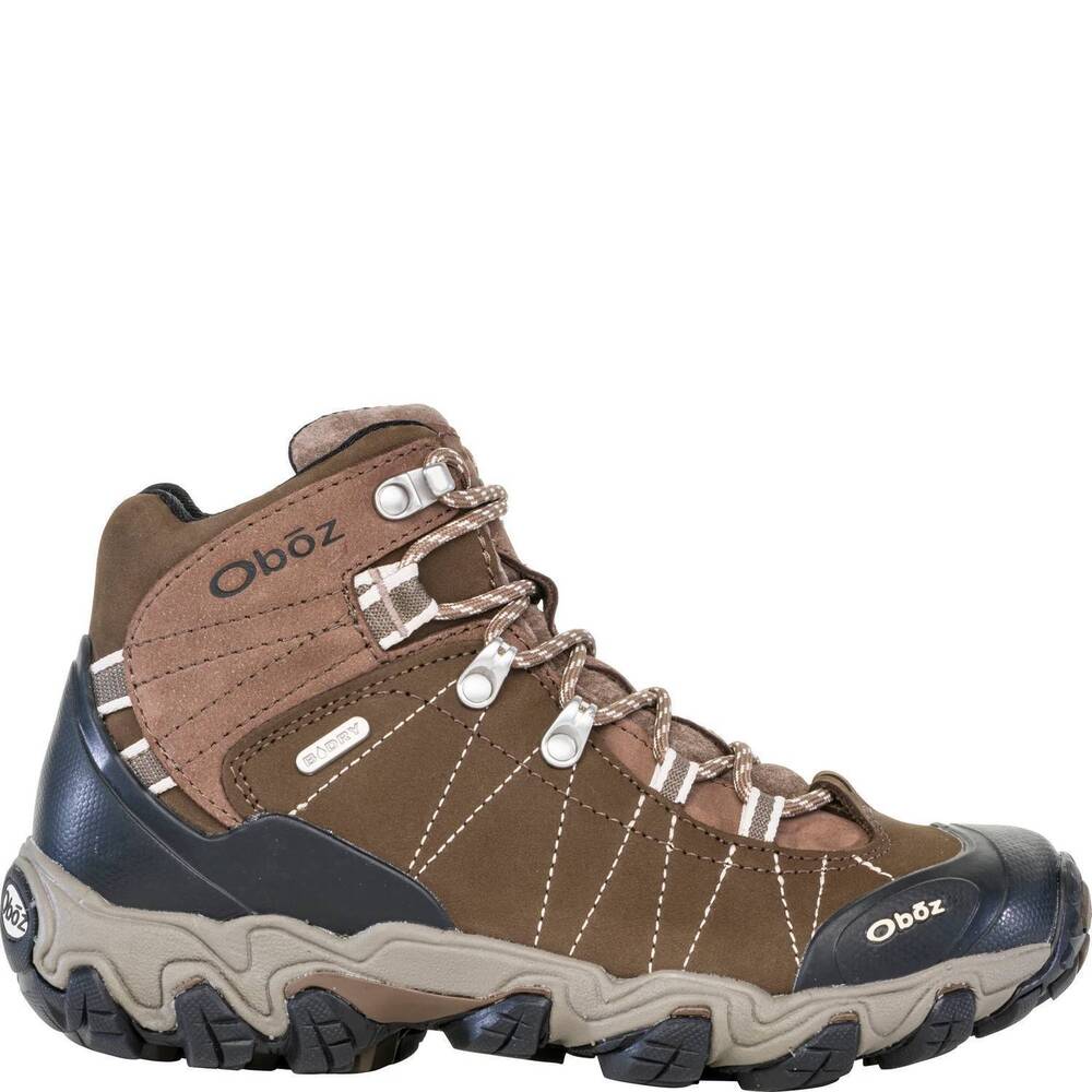 NEW OBOZ women's bridger mid b-dry waterproof boot in walnut
